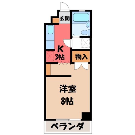 小山駅 徒歩10分 3階の物件間取画像